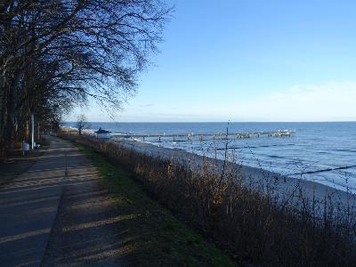 Blick auf die Koserower Seebrücke